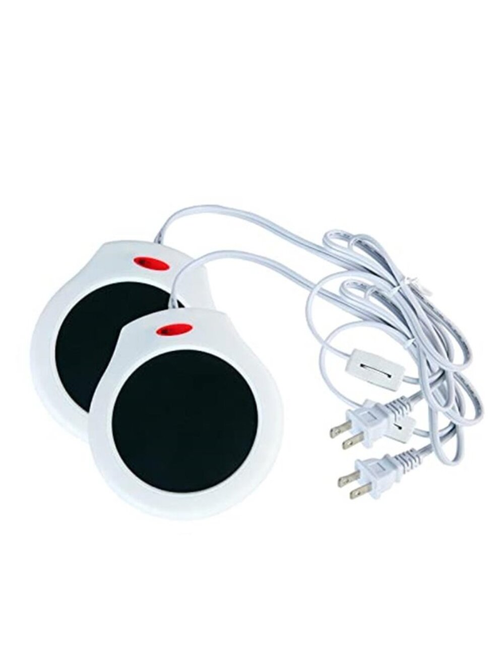 Electric Mug Warmer 2Pk Coffee Cup Heater Candle Warmer Plate Black White Office